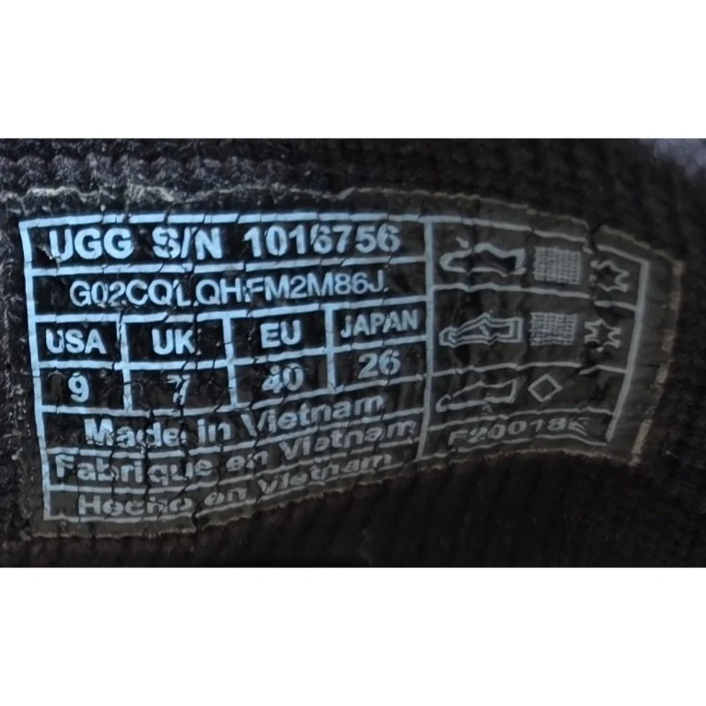 UGG Sammy Black Knit Slip On Sneakers 1016756 Women Size 9